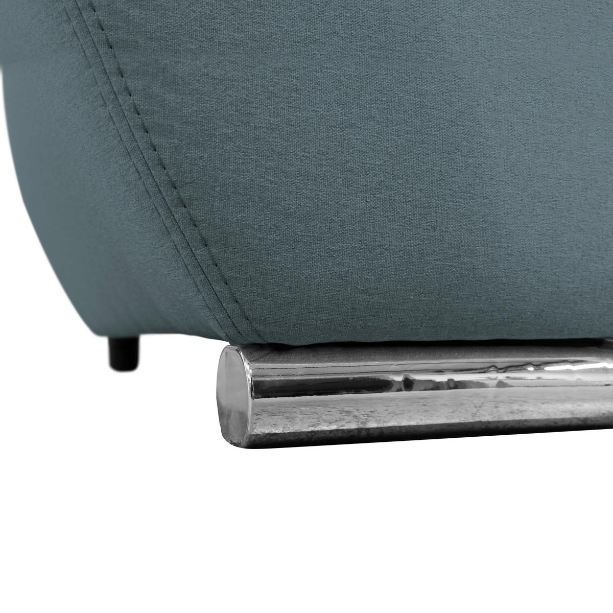 Veratti New Blau Inkl. Schlaffunktion Ottomane Rechts - Blau/Silberfarben, Design, Textil (281/167cm) - MID.YOU