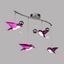 LED-Deckenleuchte Vogel Pink - Pink, MODERN, Kunststoff/Metall (80/22/48cm)