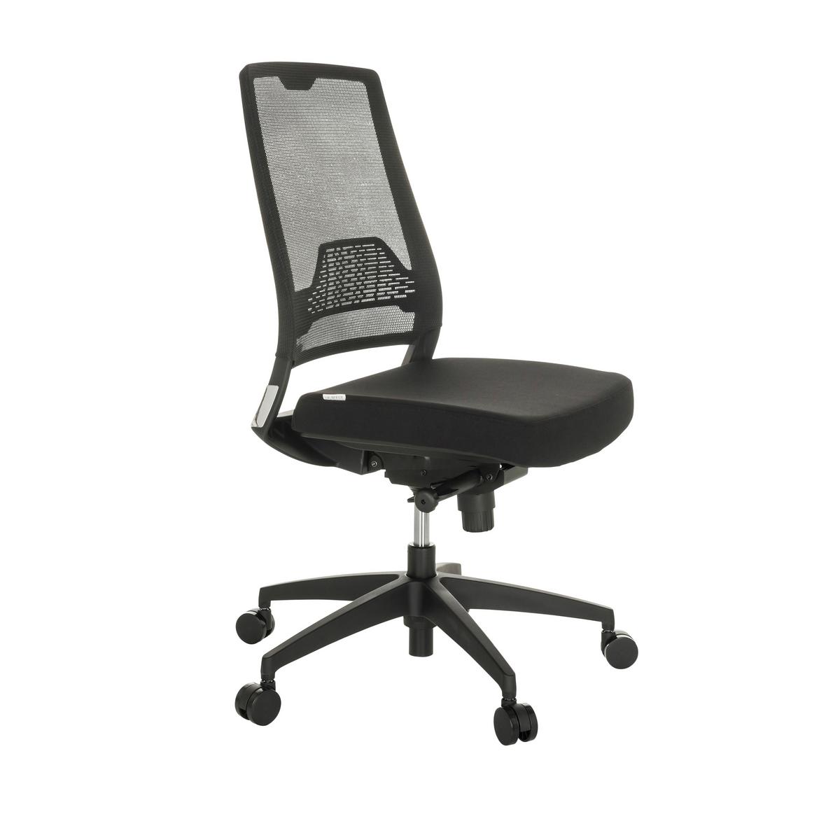 Drehstuhl Porto Eco I - Schwarz, Basics, Kunststoff/Textil (49/98-107/60cm) - MID.YOU