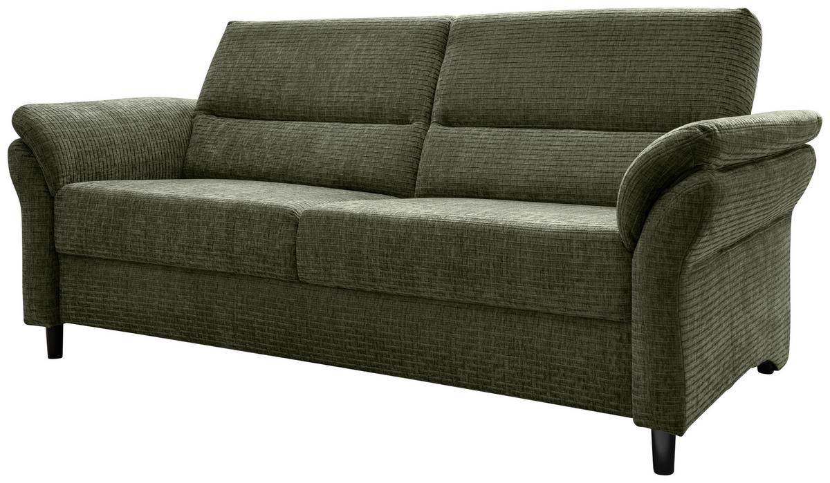 3-Sitzer-Sofa Cavoli, Olivgrün B: 192 cm - Schwarz/Olivgrün, MODERN, Textil (192/90/89cm) - Livetastic