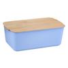 Brotbox Hellblau, Naturfarben L:30,5cm - Naturfarben/Hellblau, Basics, Naturmaterialien/Kunststoff (30.5/18.5/12cm) - Kesper