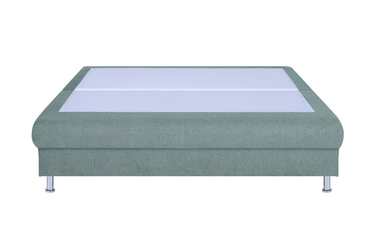 Rozkládací pohovka KEN, modrosivá, lôžko a úl.priestor - čierna/chrómová, Design, kompozitné drevo/textil (200/92/90cm) - P & B