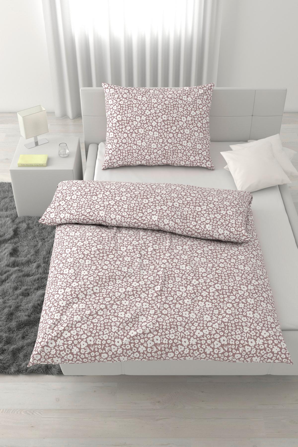 POSTEĽNÁ BIELIZEŇ MILLEFLEUR - hnedofialová, Modern, textil (140/200cm) - Mömax