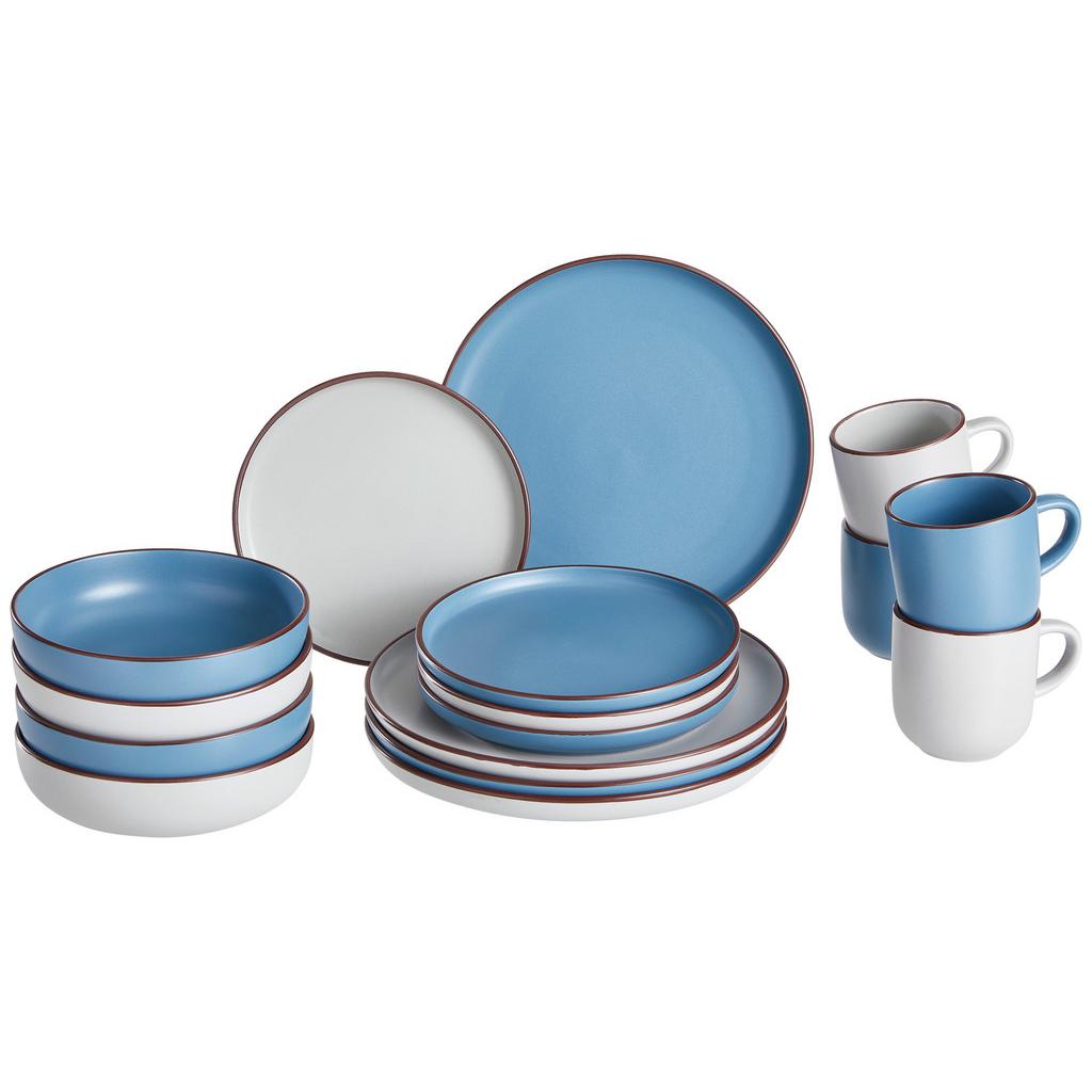 Kombiservice Keramik 4 Personen Geschirr Set