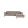 Ecksofa Erno Taupe S: 262 cm - Taupe/Schwarz, Design, Textil (262/183cm) - MID.YOU