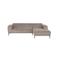 Ecksofa Erno Taupe S: 262 cm - Taupe/Schwarz, Design, Textil (262/183cm) - MID.YOU