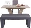 Sitzbank Gepolstert Grau Valun II B: 120 cm - KONVENTIONELL, Holz/Holzwerkstoff (120/49/48cm)