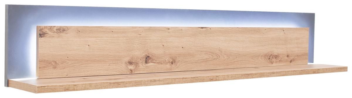 Wandboard Cortona B: 139 Cm Anthrazit/eichefarben - Eichefarben/Anthrazit, Design, Holzwerkstoff (139/24/20cm) - Livetastic