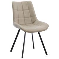 Stuhl Fritz Schwarz/Beige B: 54 cm - Beige/Schwarz, MODERN, Textil/Metall (54/86/62cm) - MID.YOU