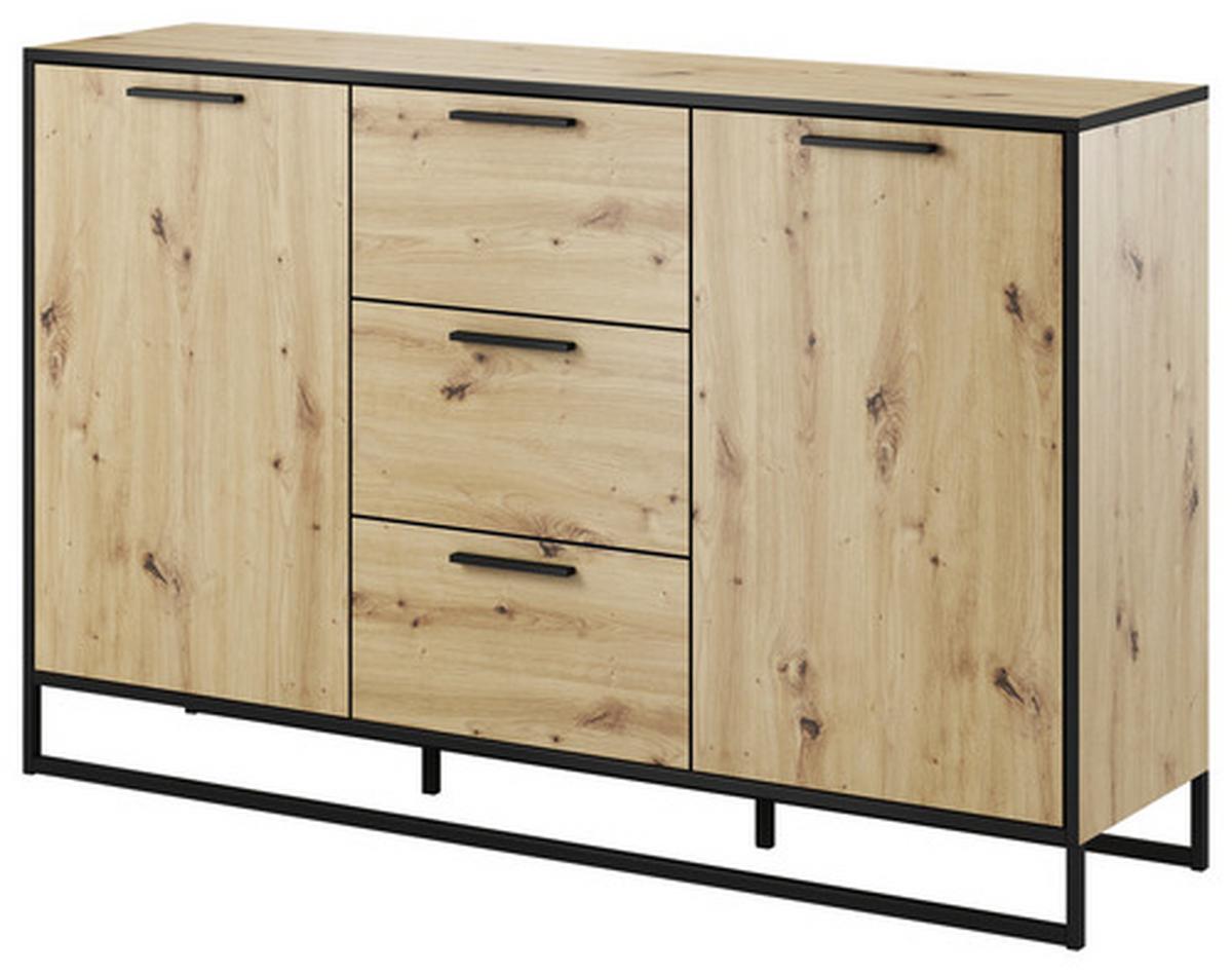 Kommode mit Rahmengestell B 150 cm Brooklyn, Eichefarben - Eichefarben, Basics, Holzwerkstoff (150cm) - P & B