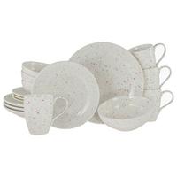 Kombiservice Confetti Weiß Creme 16--Teilig - Creme, Basics, Keramik - Creatable