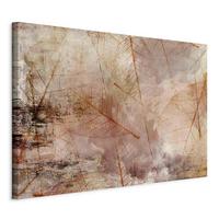 Leinwandbild Imprint Of Nature Ecru Cappuccino B: 90 cm - Ecru/Cappuccino, Basics, Holz/Textil (90/60/1,2cm) - artgeist