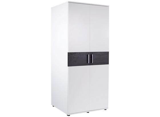 Kleiderschrank Star B:90cm Weiß/ Betonoxid Dekor - Dunkelgrau/Weiß, KONVENTIONELL, Holzwerkstoff (90/191,1/55cm) Kleiderschrank Star B:90cm Weiß/ Betonoxid Dekor - Dunkelgrau/Weiß, KONVENTIONELL, Holzwerkstoff (90/191,1/55cm)