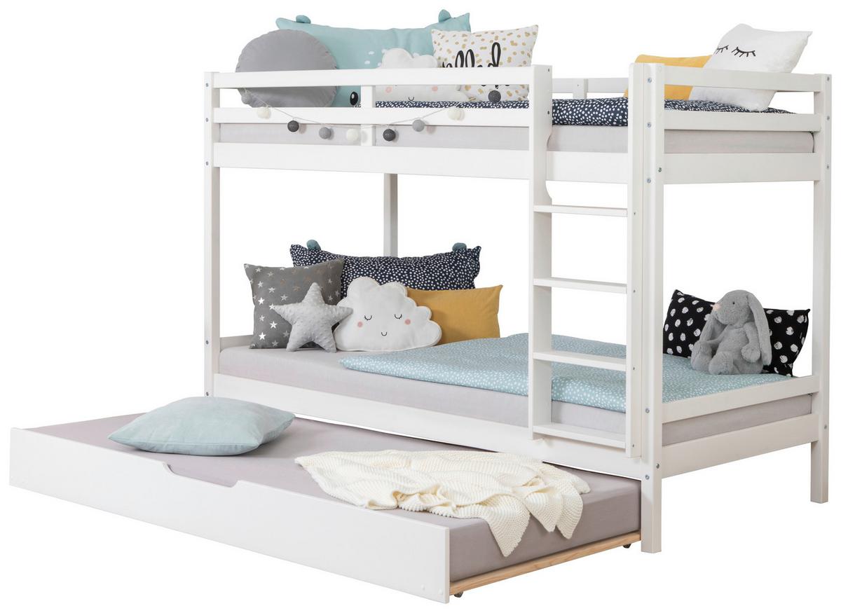Etagenbett 970521 Rene - Weiß, MODERN, Holz (90/200cm) - MID.YOU
