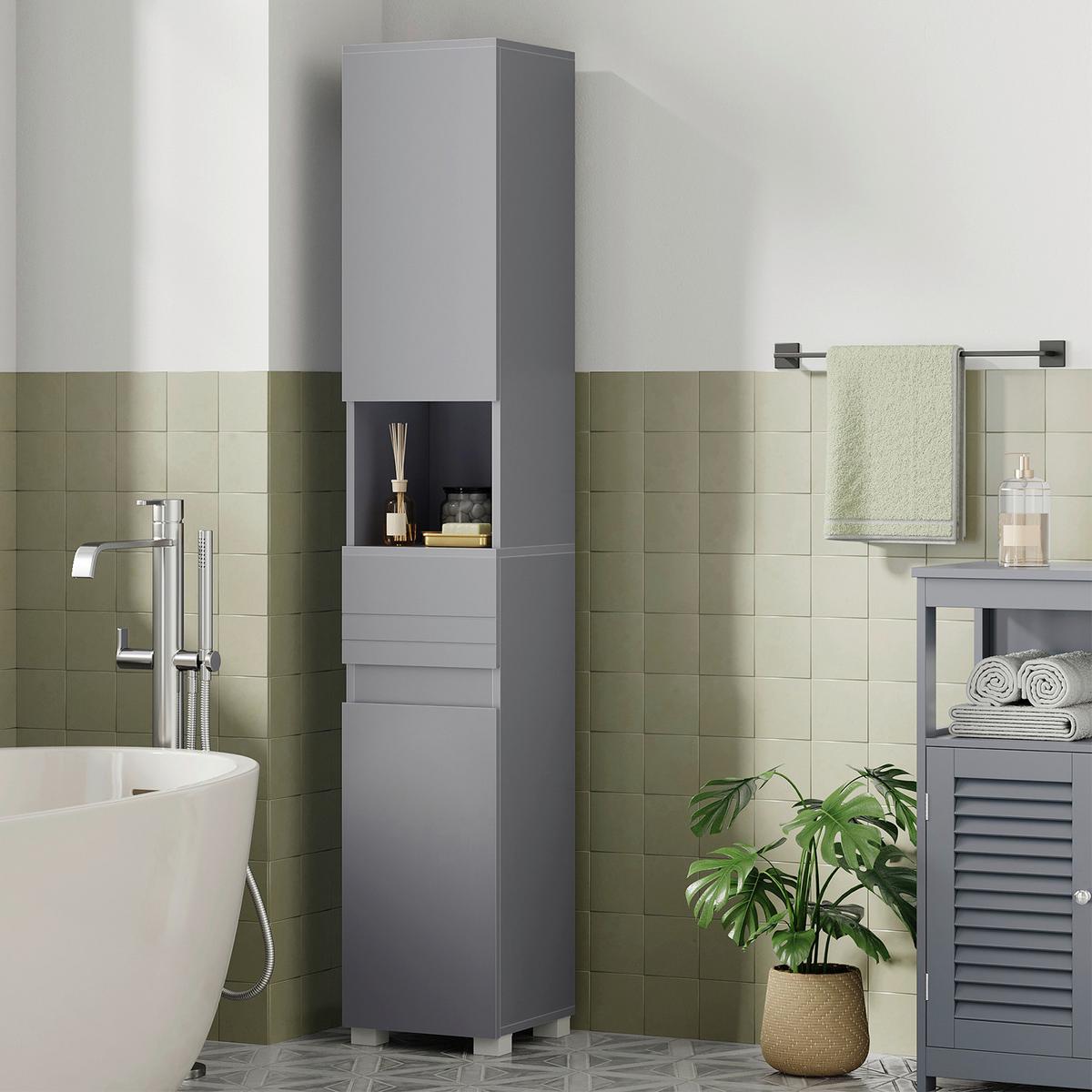 Hochschrank Bbc560p36 - Grau, Trend, Holzwerkstoff (30/170/30cm) - MID.YOU