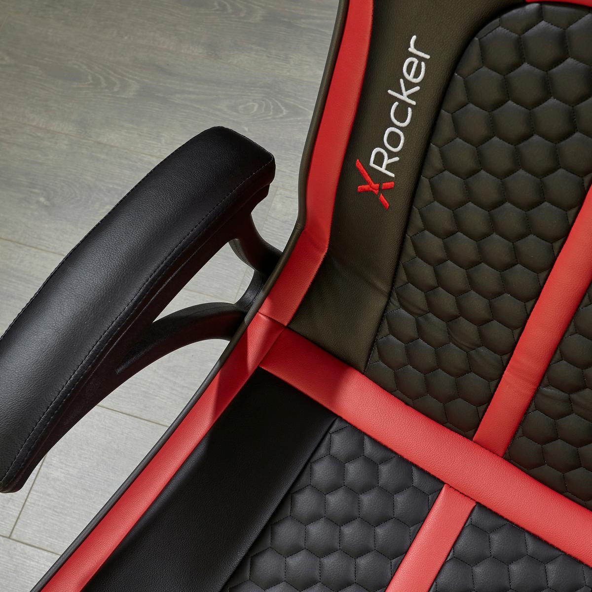 Gamingsessel Evora 2.1 - Rot/Schwarz, MODERN, Kunststoff/Textil (65/102,5/78cm) - X Rocker