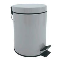 Kosmetikeimer Unis 3L Hellgrau Metall DxH 17x25 - Hellgrau/Schwarz, Basics, Kunststoff/Metall (17/25cm)