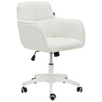 Drehstuhl Salvador Höhenverstellbar Creme/weiß - Creme/Weiß, MODERN, Kunststoff/Textil (60/80-90/62cm) - Livetastic
