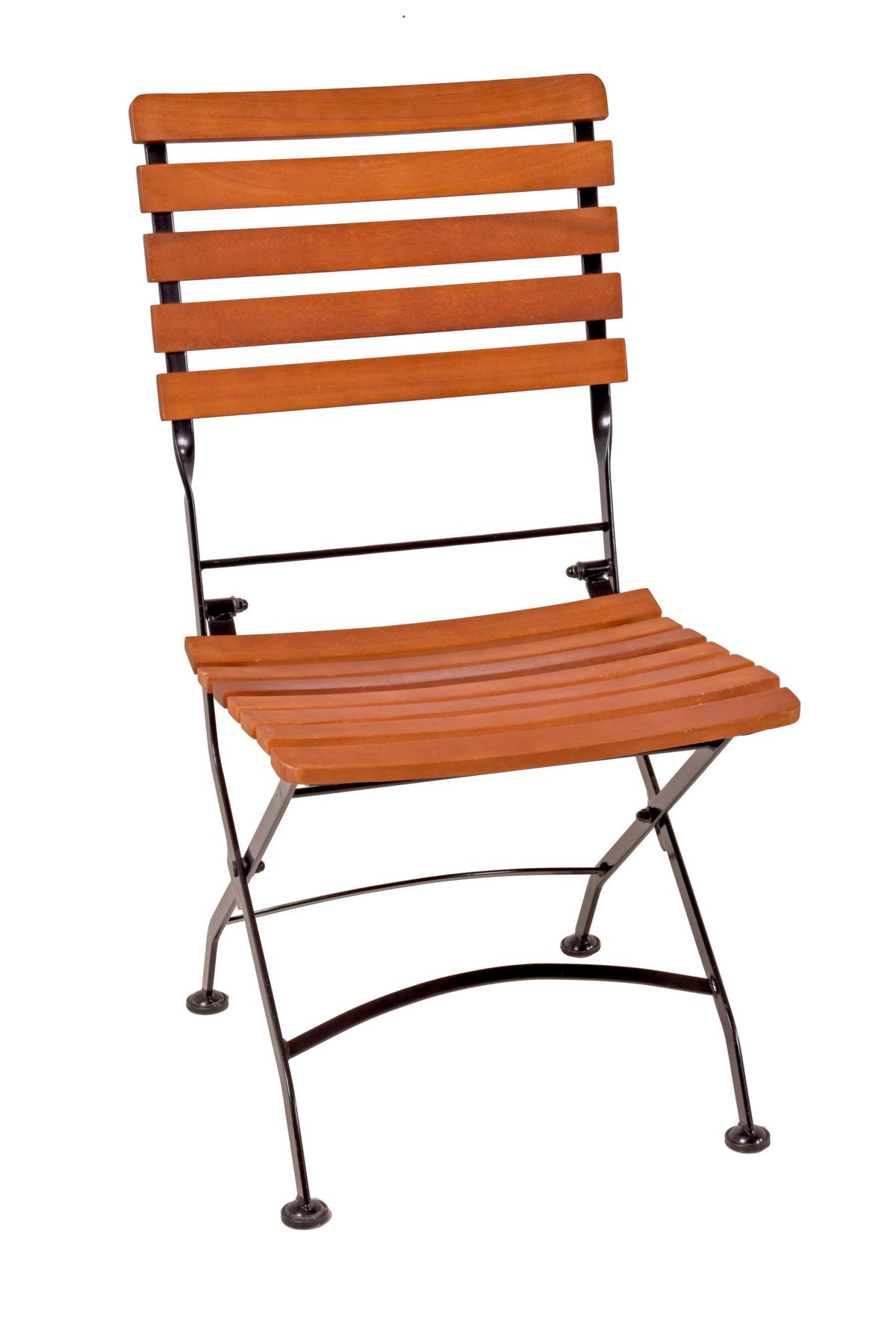 Gartenmöbel Set 5-Tlg. Wien Klappbar - Eukalyptusholzfarben/Schwarz, Basics, Holz/Metall (46/90/39cm) - Gardenson
