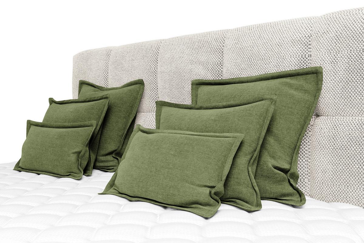 Zierkissenset Chenille Grün 6-Teilig - Grün, MODERN, Textil (70-50/60-25/10cm) - MID.YOU