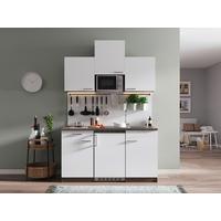 Miniküche Oliver Singleküche 150 cm - Eichefarben/Weiß, Basics, Holzwerkstoff (150cm) - Respekta