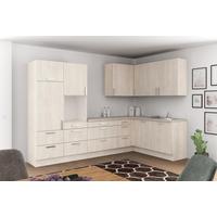 Eckküche Ip1200 Ohne Geräte 320x185 Cm Seeahorn Dekor - Ahornfarben, Basics (320/185cm)