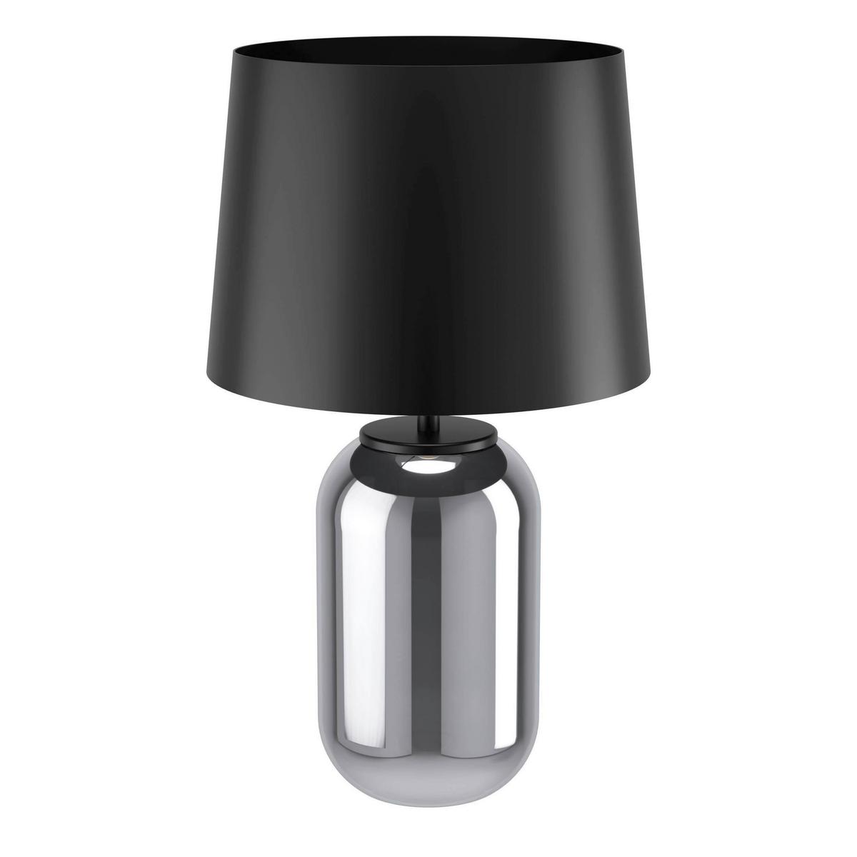 Tischleuchte 390063*cuite - Schwarz, Basics, Glas/Metall (35/61cm) - Eglo