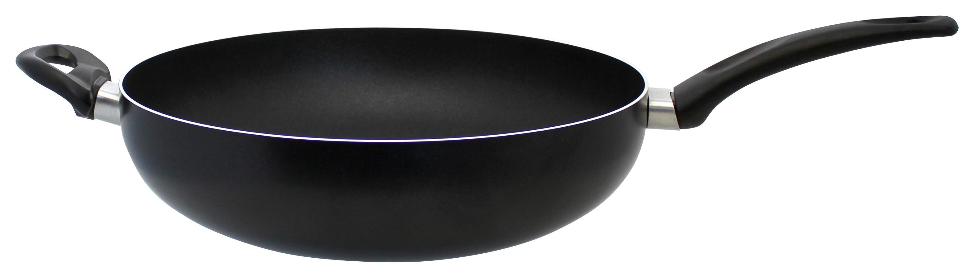 Wok D: 32,5 Cm Aluminium Antihaftbeschichtet - Schwarz, Basics, Metall (32cm)