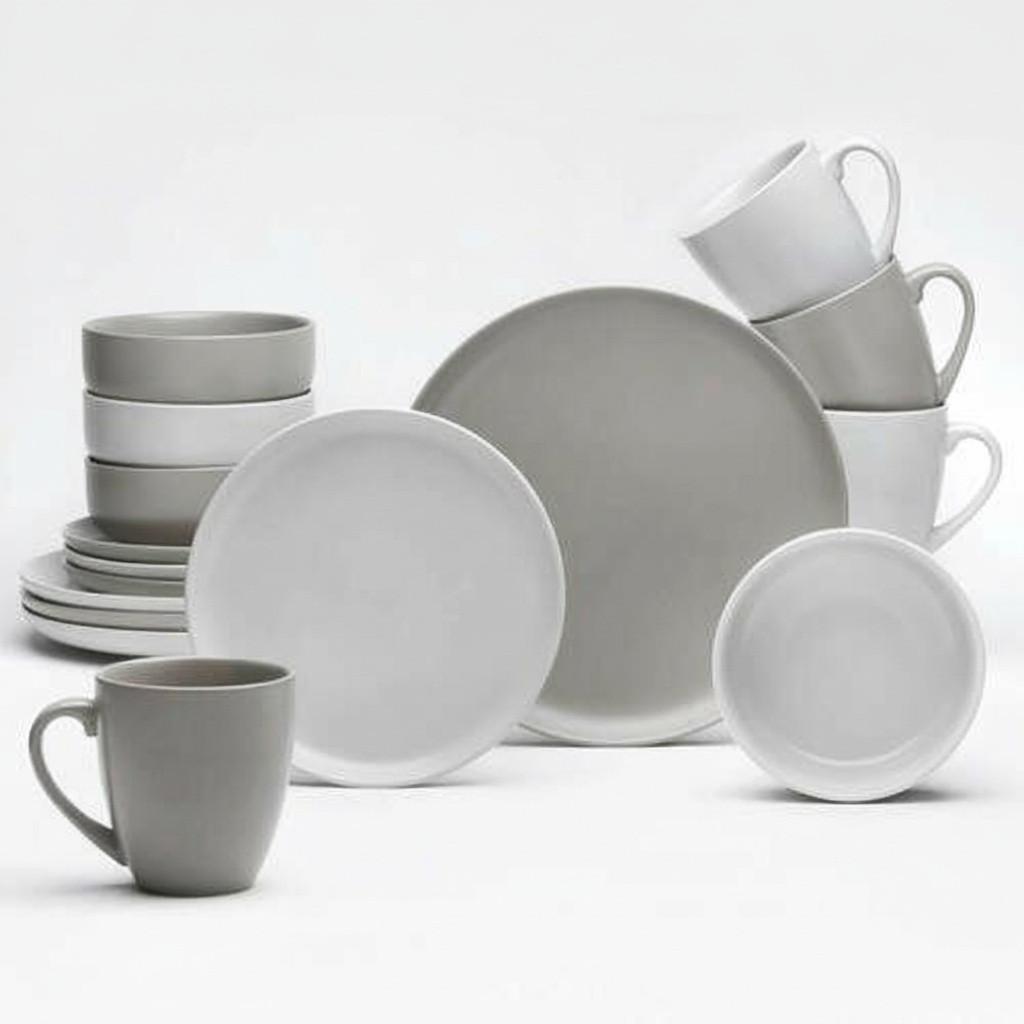 KOMBISERVICE Taupe, 16--Teilig., - Taupe/Sandfarben, Basics, Keramik - Van Well