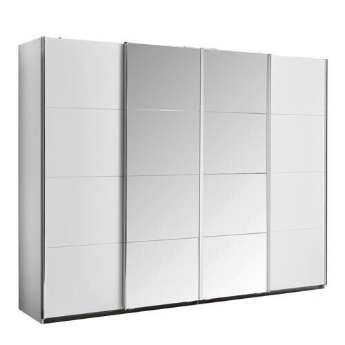 Schwebetürenschrank Mit Spiegel 271cm Bensheim, Weiß