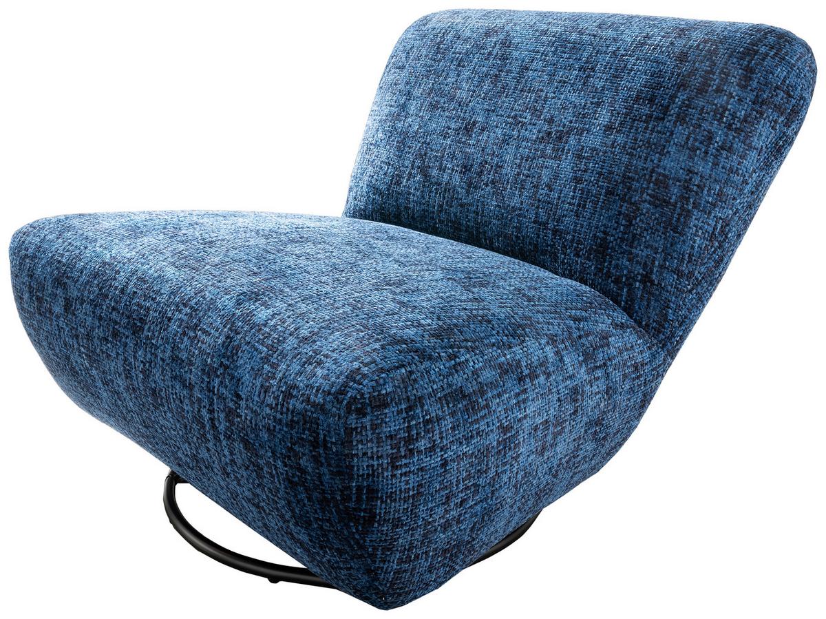 XXL-Sessel Cremallo, Blau B: 95 cm - Blau/Schwarz, Trend, Textil (95/77/94cm) - Livetastic