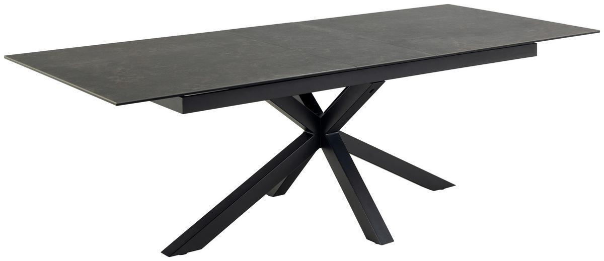 Esstisch Ausziehbar Heaven 200-240x100x75,5 Cm Schwarz - Schwarz, Design, Keramik/Metall (200-240/100/75,5cm) - MID.YOU