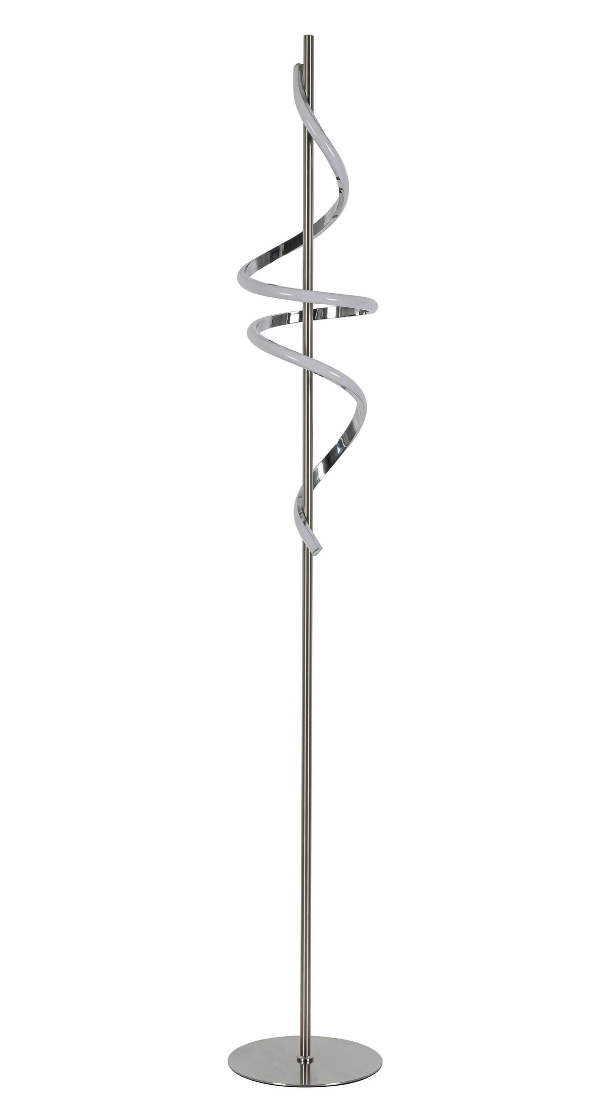 STOJACÍ LED SVÍTIDLO LINA - barvy chromu/barvy niklu, Moderní, kov/plast (23/23/151cm) - Mömax