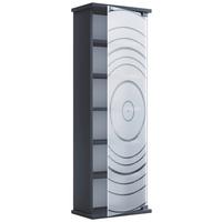 CD-Regal Tilano Anthrazit B: 31 cm - Anthrazit, Design, Glas/Holzwerkstoff (31/92/18cm) - MID.YOU