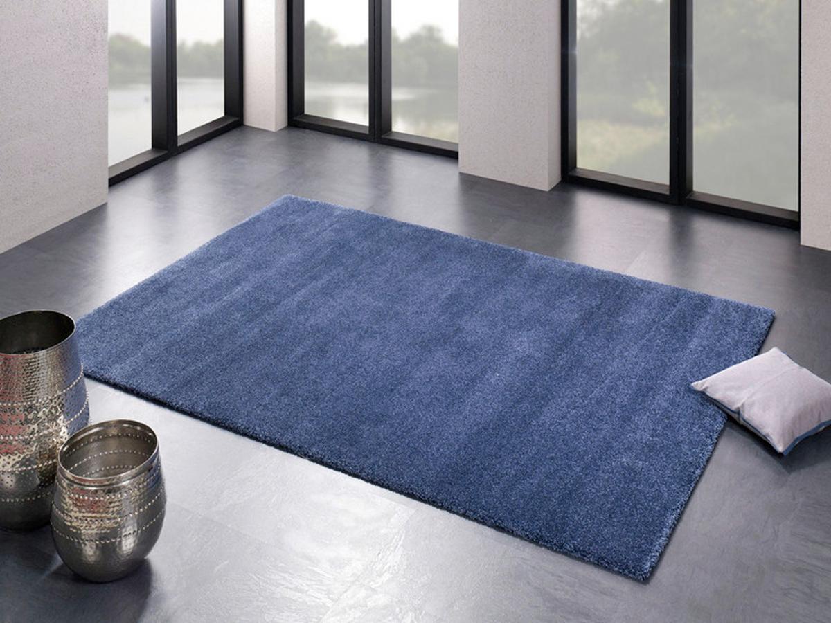Hochflorteppich Bellevue Blau 140x200 cm - Blau, Basics, Textil (140/200cm) - Novel