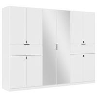 Drehtürenschrank Mit Laden 271 Cm Ticao Weiß - Silberfarben/Weiß, MODERN, Holzwerkstoff (271/210/54cm) - Rauch Möbel