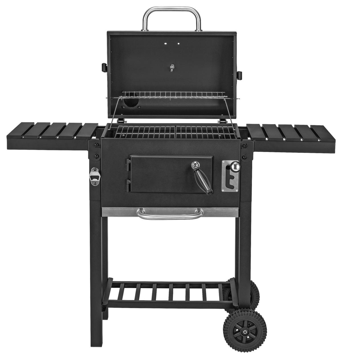 Faszenes Grill Blacky - fekete, Trend, műanyag/fém (109/54/104,5cm) - Homezone