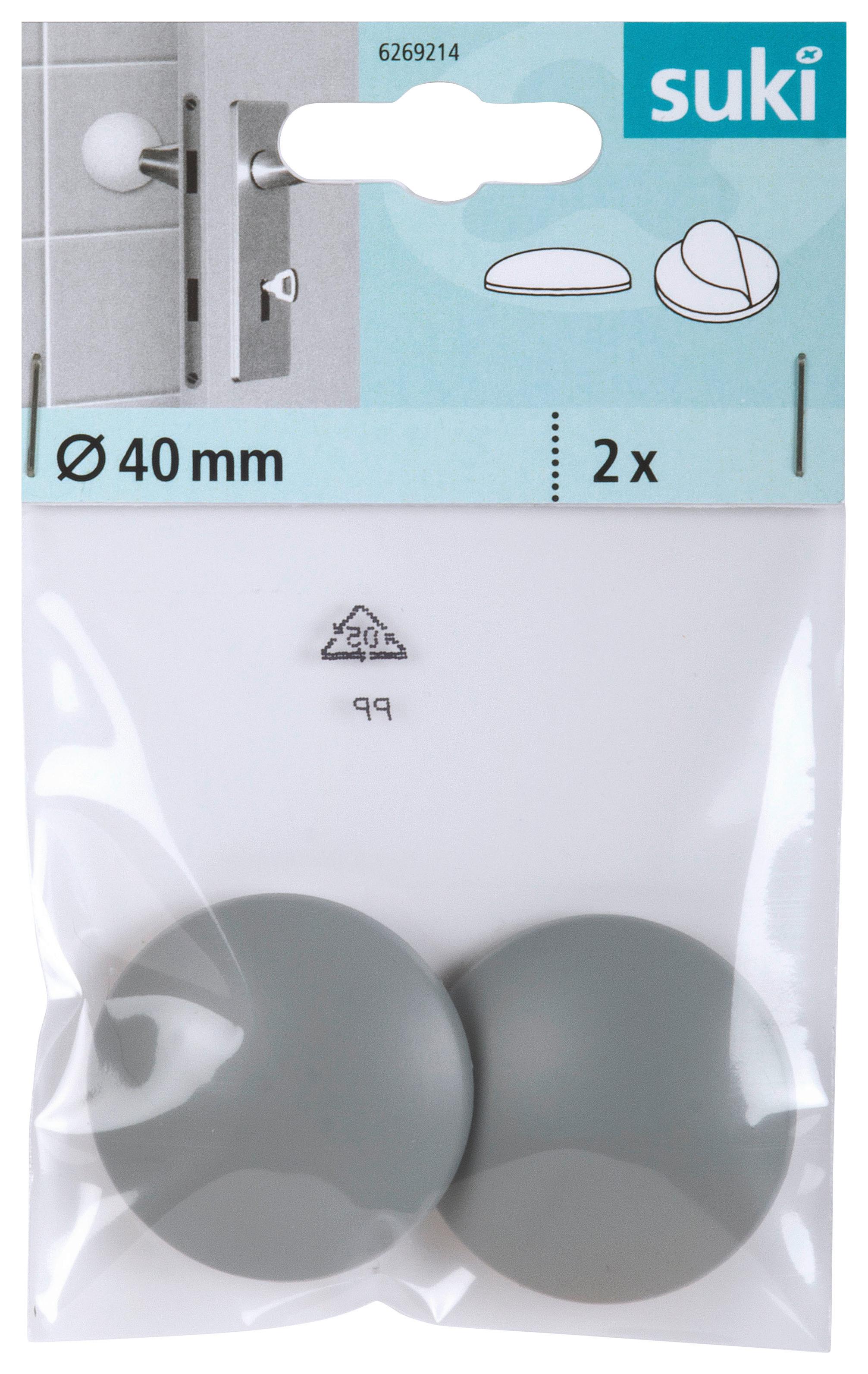 Fali Ütköző Ø 4 Cm - szürke, műanyag (4cm) - Suki