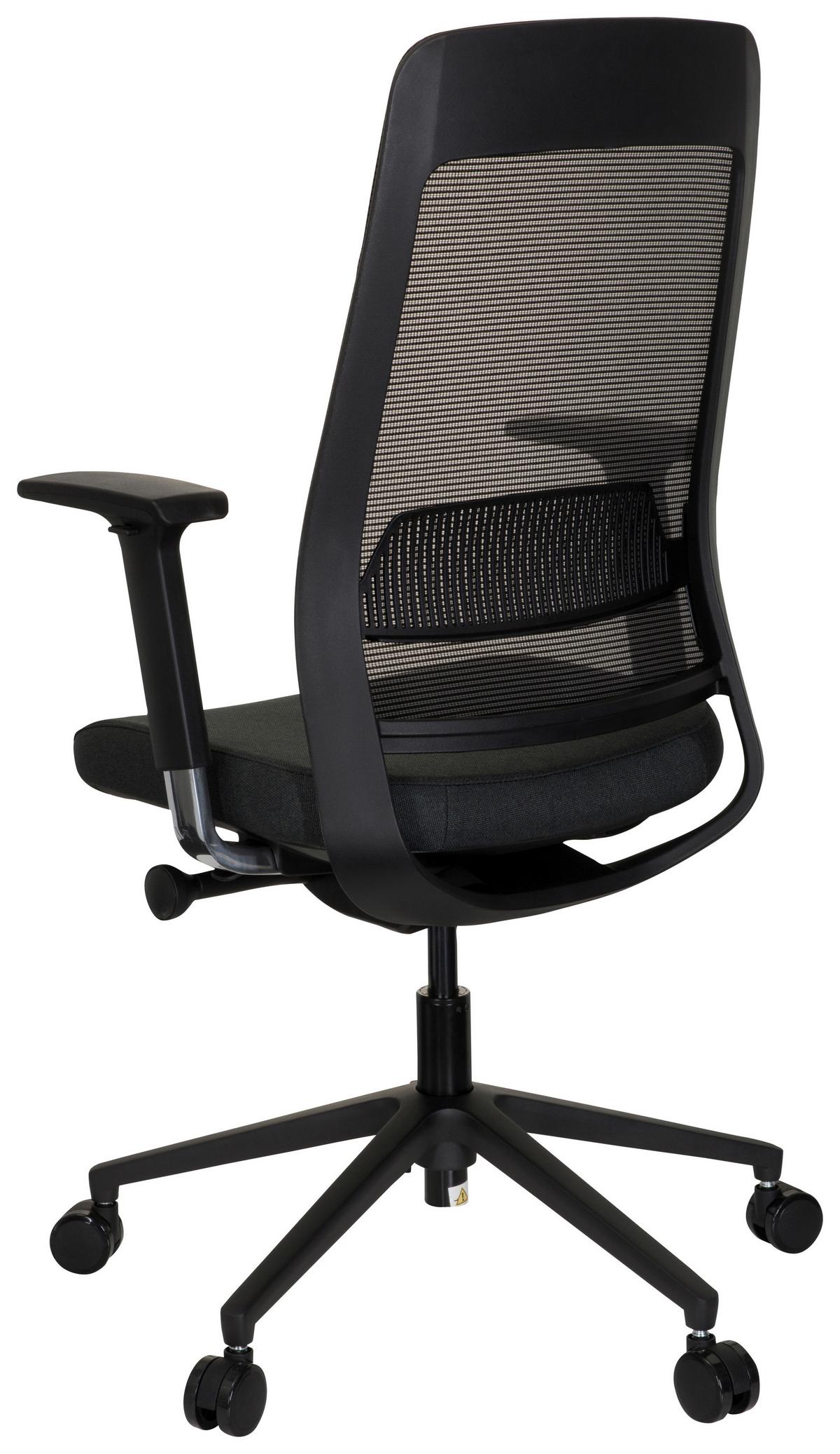 Drehstuhl Chiaro T1 Black Schwarz - Schwarz, MODERN, Kunststoff/Textil (68/117/60cm) - MID.YOU