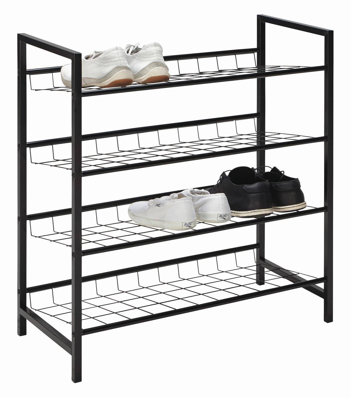 REGÁL NA BOTY GUSTAV - černá, Konvenční, kov (63/70/30cm) - Mömax