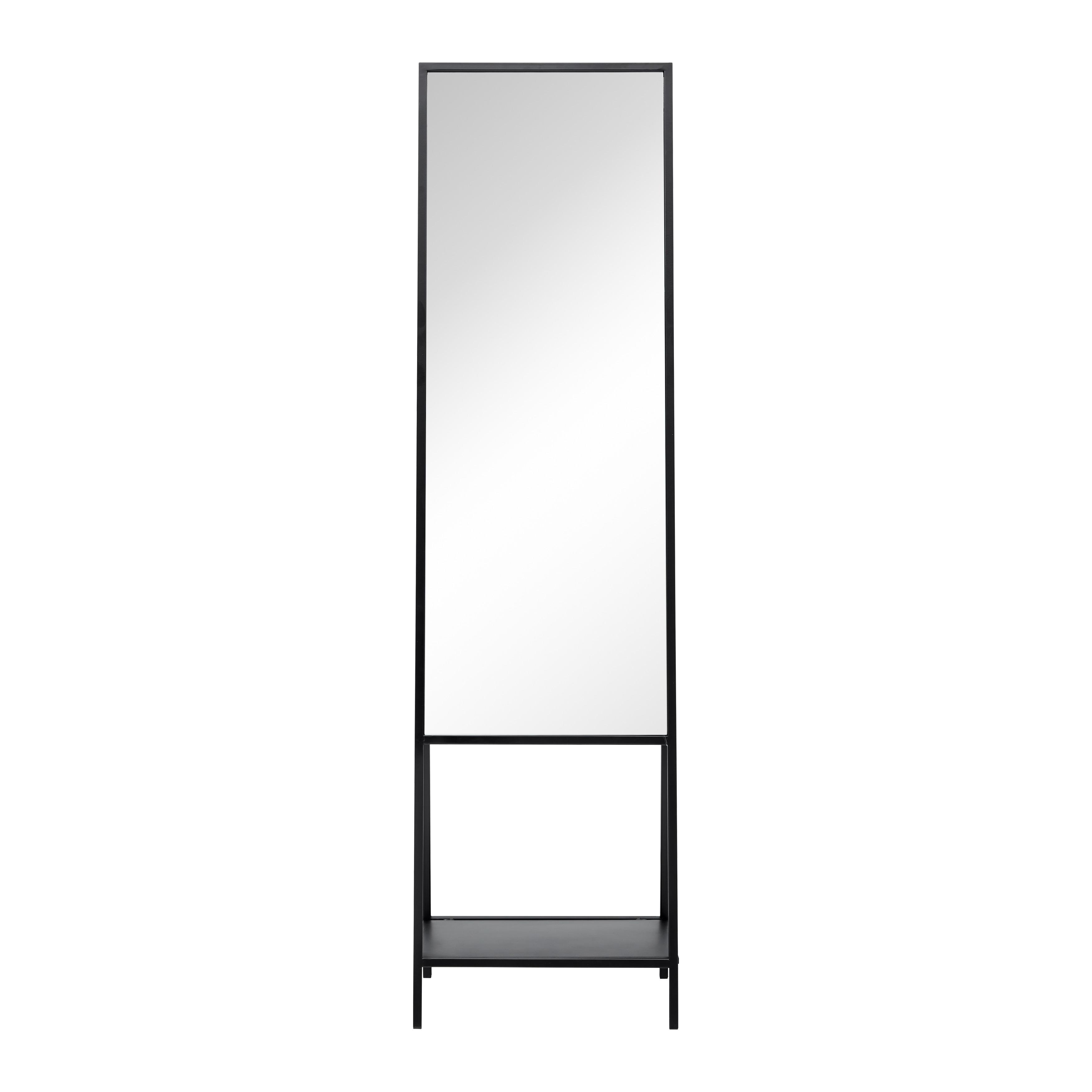 Zrcadlo Milana - černá, Moderní, kov/sklo (46/171/41cm) - P & B