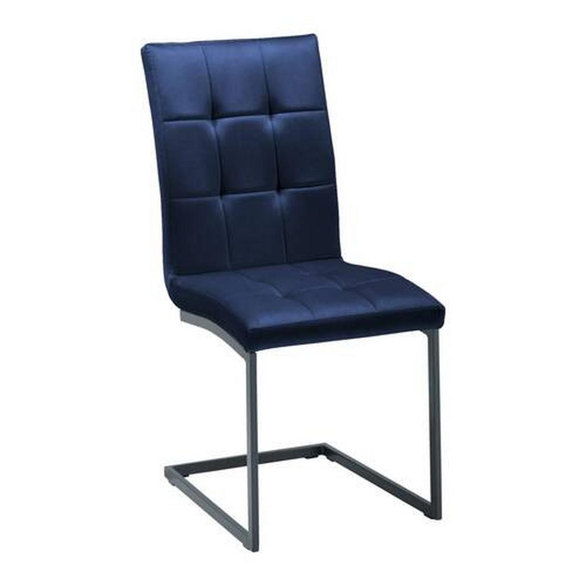 Dvoudílna sada židlí MELA tmavěmodrá - černá/tmavě modrá, Moderní, kov/textil (44/95/60cm) - PBJ