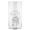 Vase Valentin Zylindrisch Glas Klar/Schwarz H: 20 cm - Klar/Schwarz, Design, Glas (12/20cm) - Luca Bessoni