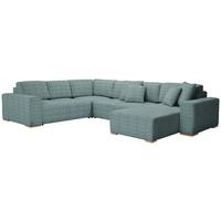 Wohnlandschaft Vouge Mintgrün U: 283x371x208 cm - Buchefarben/Schwarz, KONVENTIONELL, Textil (283/371/208cm) - Livetastic