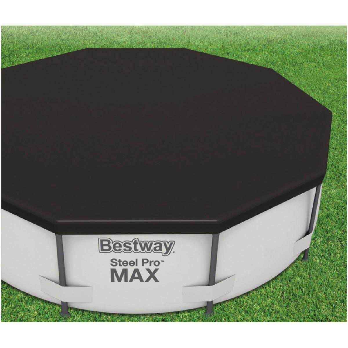 Pvc Védőponyva 305cm Fémvázas Medencéhez - fekete, Basics, műanyag (305cm)