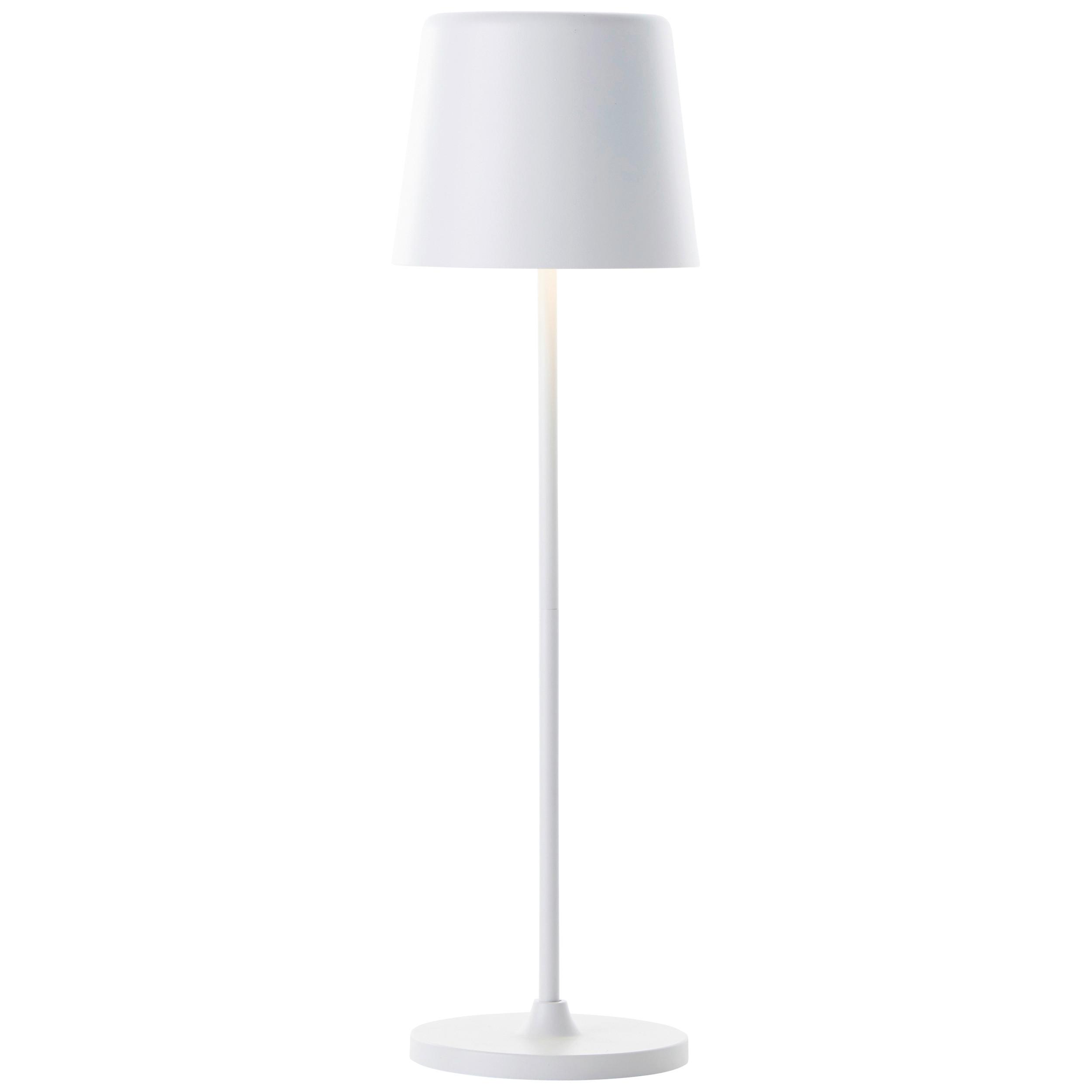 Tischlampe Kaami dimmbar Weiß - Weiß, Design, Kunststoff/Metall (10/37cm) - Brilliant