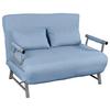Schlafsofa Kolino II Blau B: 127 cm - Blau/Grau, MODERN, Textil/Metall (127/95/78cm) - MID.YOU