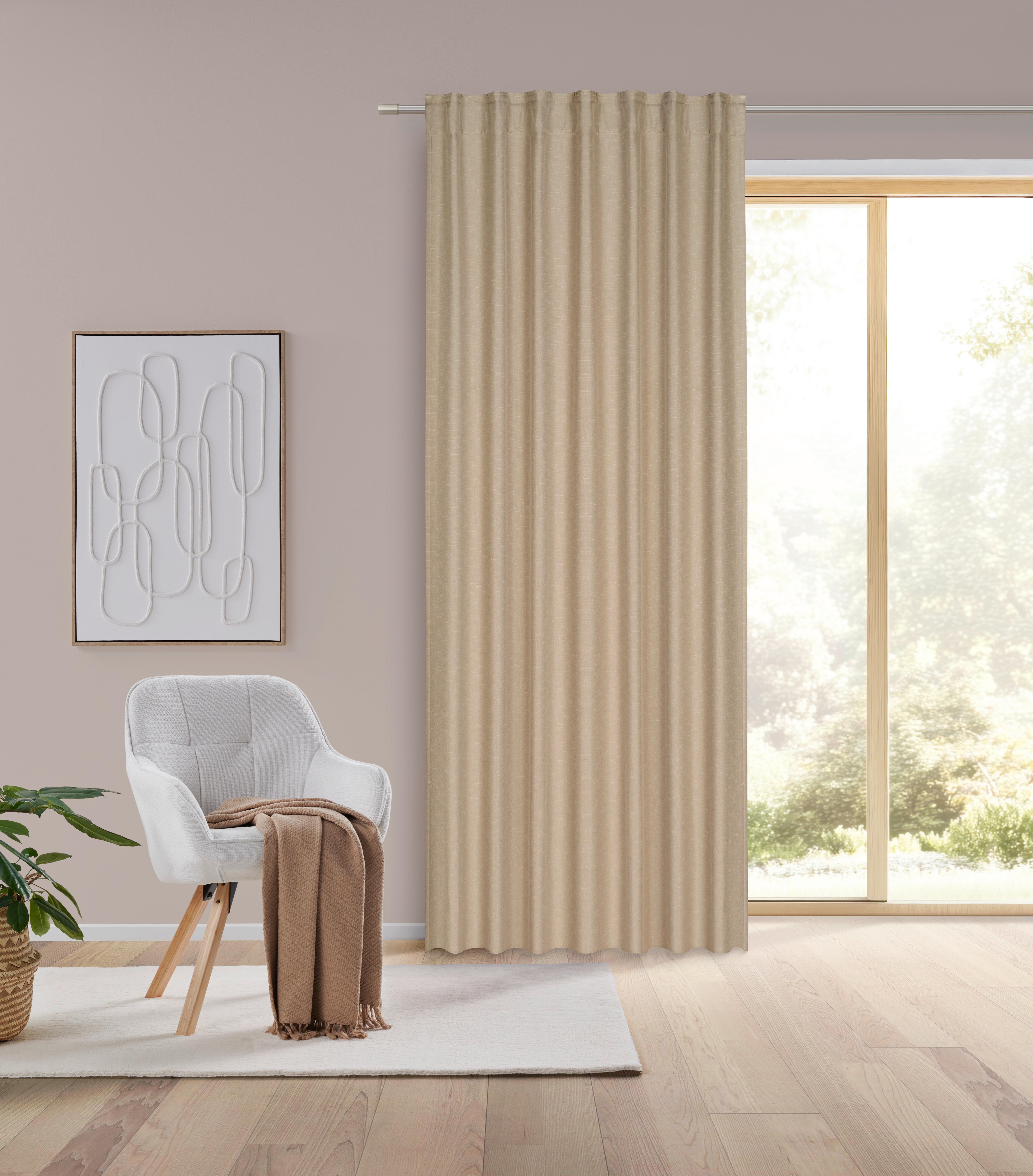 TERMOIZOLAČNÝ ZÁVES ANTON - béžová, textil (135/255cm) - Mömax