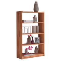 Regál z masivu Simon - buk v: 145cm - barvy buku, Basics, dřevo (80/145/31cm) - MID.YOU