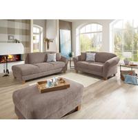 Hocker Gotland taupe, 101x45x66 cm - Taupe/Naturfarben, KONVENTIONELL, Textil (101/45/66cm) - Sit & More